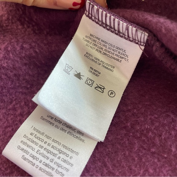 Columbia Purple Pink Zip Up Teddy Jacket M - Picture 8 of 10